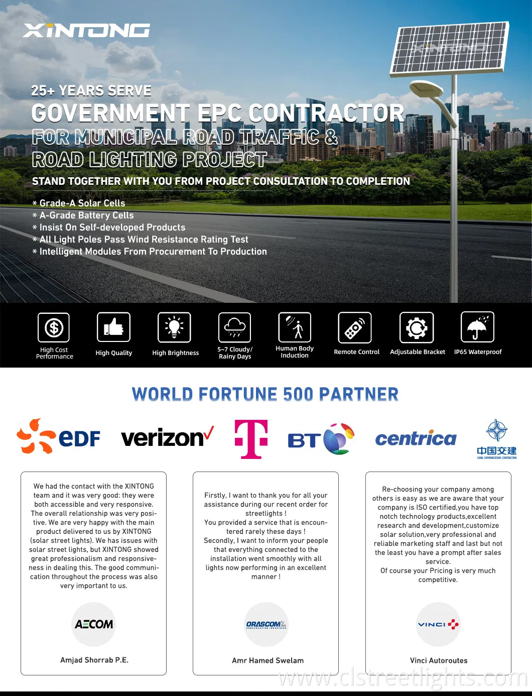 Xintong 60W 100W All in Two Waterproof Outdoor LED Solar Road Garden Street Light Light